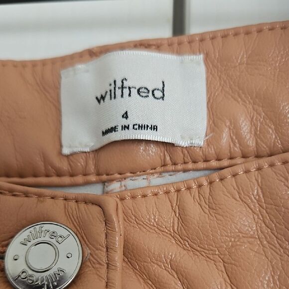 Wilfred Camel Faux Leather Pants - Picture 2 of 16